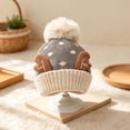 thumbnail image 6 of Wilark Toddler Christmas Hat with Pom Pom Winter Cute Knitted Warm Kids Festival Hat Gray 1-4 T, 6 of 7