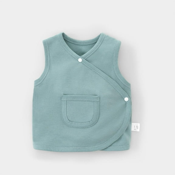 HAOTAGS Baby Boys Girls Sleeveless Belly Protection Tank Top(0-3Y) Casual Outerwear Camisole Green Size 6 Months