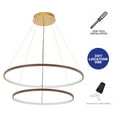 thumbnail image 5 of C Cattleya Modern 38-Watt 2-Light Tiered Integrated LED Rings Chandelier, 5 of 6