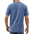 thumbnail image 5 of Iceglad Mens Distressed Henley Shirts Retro Short Sleeve Cotton Tee Shirts Casual Button Down Washed T-Shirts, 5 of 11