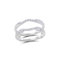 thumbnail image 1 of 14kt White Gold Womens Round Diamond Solitaire Enhancer Wedding Band 1/3 Cttw, 1 of 4