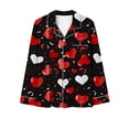 thumbnail image 5 of Iyufng Womens Pajama Sets Long Sleeve,Valentine's Day Pajama Sets for Women Plus Size,Sleepwear Sets,2 Piece Womens Plus Loungewear with Pockets V-Neck Valentines Love Heart Pjs S-XXXL, 5 of 7