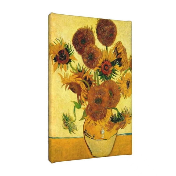 Warm-Toned Sunflower Framed-In Canvas Poster | 12x18 Art Decor for Living Rooms, Bedrooms & Studies