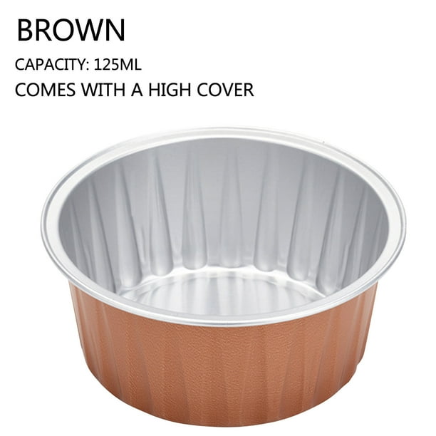 Tazas de aluminio para cupcakes, tazas redondas para cupcakes con tapa, mini tazas para cupcakes, tazas para hornear en la cocina, 100 unidades Wmkox8yii hjk6139