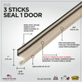 thumbnail image 3 of M-D Building Products 91892 84 in. Beige Premium Rubber PLATINUM™ Top and Sides Door Seal for Doors with Kerf/Channel, 3 of 10