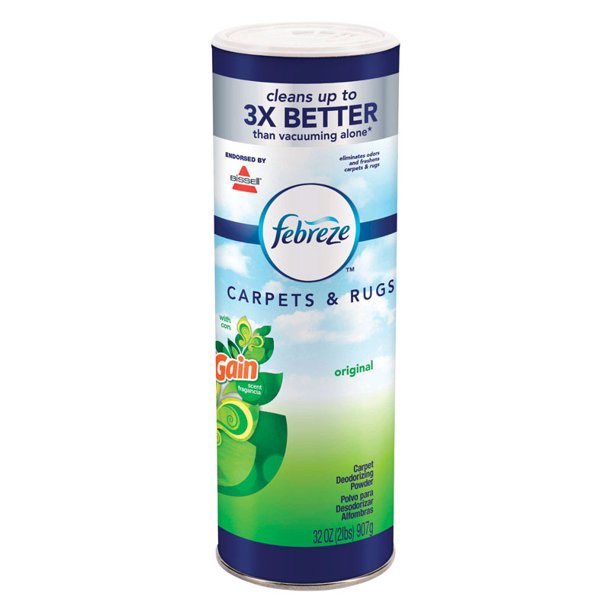 BISSELL Febreze Original Gain Scent Carpet & Rugs Deodorizing Powder, 32 Oz.