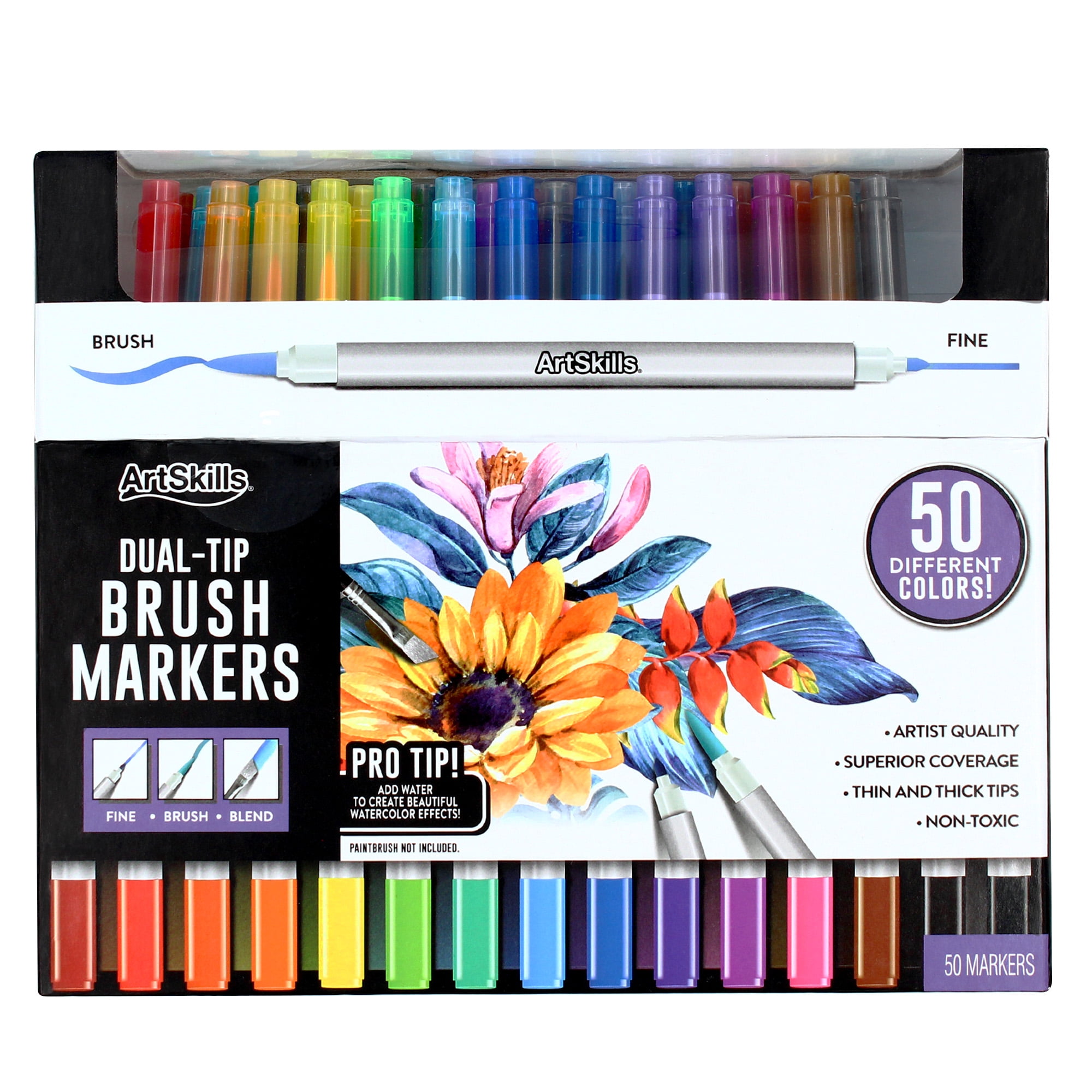 300 Professional Twinmarkers US Edition, XXL Calligraphy Markers, Brush Tip  Pens, Coloring Markers Set, Metal Suitcase With 300 Twin Markers 