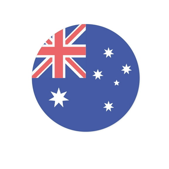 Global World Flag Party Collection, Round Cupcake Toppers, Australia, 20-Pack, Olymics, Rugby, Football World Cup