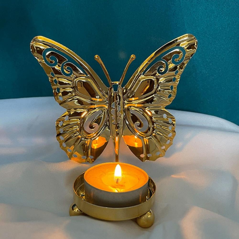 Hollowedout Butterfly Metal Candlestick Small Candle Holder Wedding