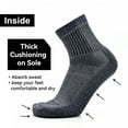 thumbnail image 5 of Busy Socks 3 Pack Quarter Soft Merino Wool Hiking Walking Socks for Men Women Fitness Bowling Riding, Multicolor, Large, 5 of 6