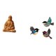 thumbnail image 1 of Estatua del Corazón de Jesús,Estatua del Sagrado Corazón de Jesús para decoración del hogar,Figura católica de Jesús,Pájaro para colgar en la pared,Arte de pared de pájaros de madera, 1 of 8