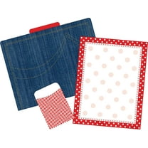 Barker Creek On-Trend Organizer Set, Western, Coordinated Set includes 12 Designer File Folders, 50 Sheets of Decorative Computer Paper, and 30 Peel & Stick Library Pockets (4104)