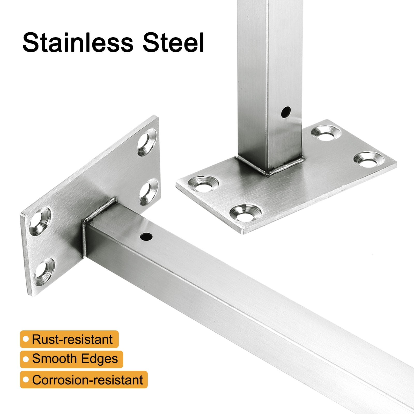 Floating Shelf Bracket, 4 Pack 6 Inch Stainless Steel Hidden Wall Mounted Shelf Supports