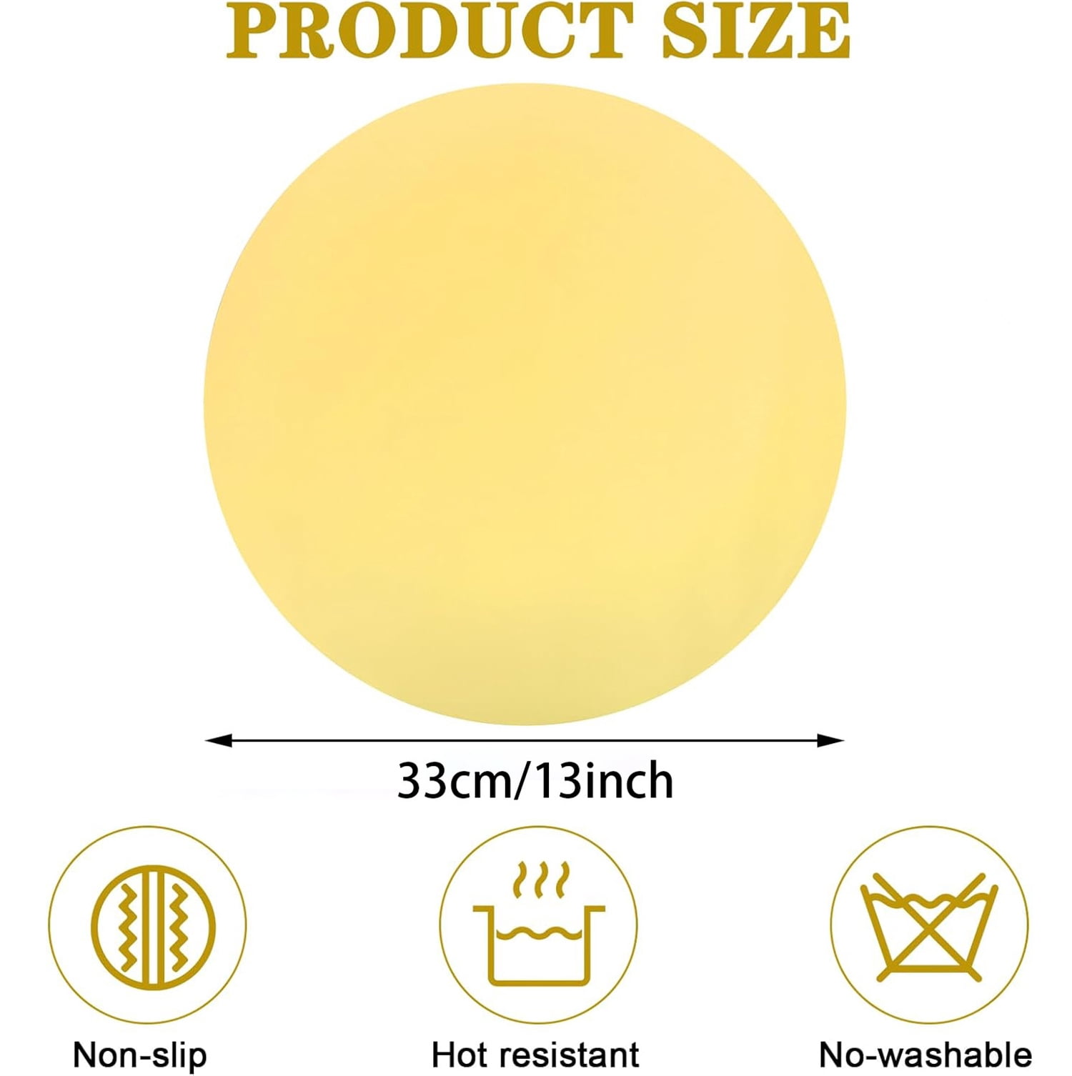 50 Pieces Gold Paper Placemats,Bexikou 13" Round Disposable Glitter Table Mats,Mirror Foil Decorative Place Mats for Wedding Holiday Party Christmas Dining Table Decor