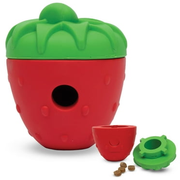 Brightkins Tough & Tumble 2-piece Strawberry, Puppy Essentials, Dog Birthday Treat Pouch Gifts