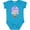 Turquoise, variant on Inktastic Cute Baby Elephant in a Pink Hot Air Balloon Boys or Girls Baby Bodysuit