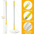 thumbnail image 3 of JEHONN Microfiber Twist Tornado Mop for Floor Cleaning with 2 Washable Heads  (Yelllow), 3 of 7