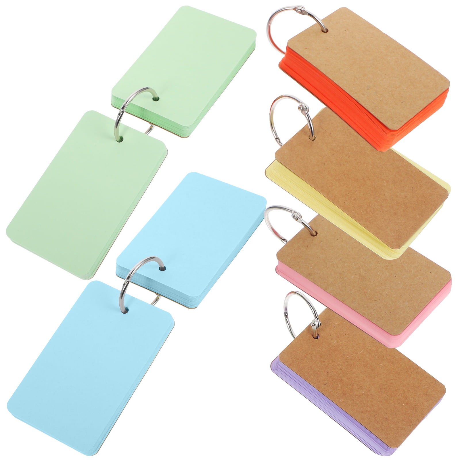 HOMEMAXS  6 Books Blank Note Card Credit Cards Talking Flash Index Office