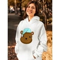 thumbnail image 2 of Teddy Bear With Hat Hoodie Women -SPIdeals Designs, Female Large, 2 of 4