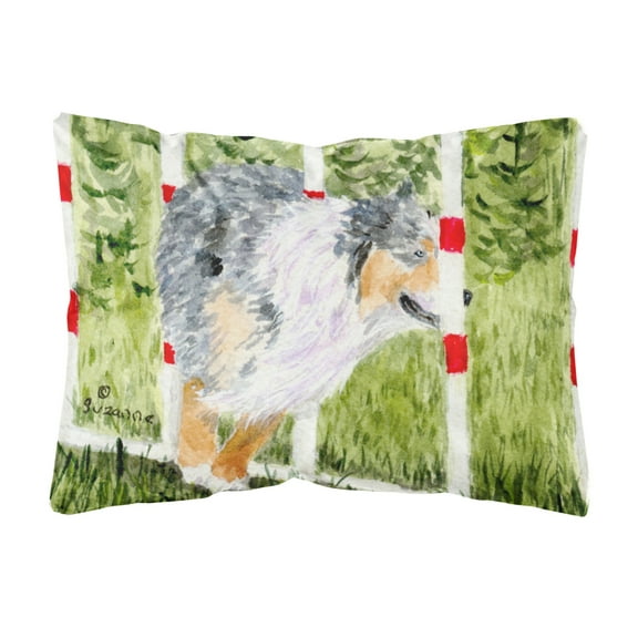 Dog Portrait/Landscape Painting Fabric Decorative Pillow