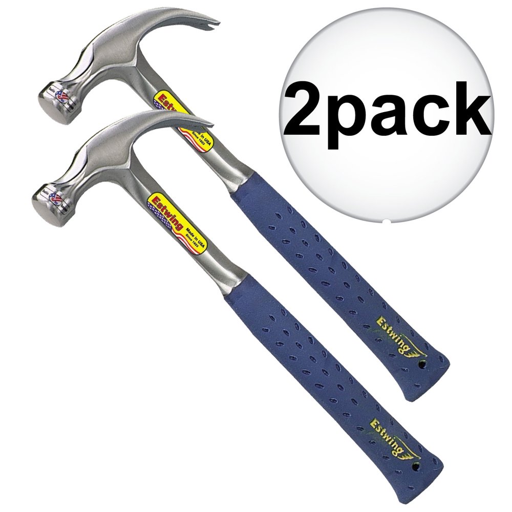 2pk 16 oz All Purpose Curved Claw Hammer