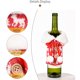 thumbnail image 2 of Bewildely Cubierta de botella de vino Pajarita Encaje Árbol de Navidad con cuello de comedor Ropa de botella de vino Rojo Gris Bolsa de champán Kits de decoración para fiestas Rojo Bewildely HA070136-01B, 2 of 6