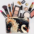thumbnail image 3 of SwanPVC Cosmetic Makeup Bag with Zipper, Printed Design - Ideal Makeup Case, Small Pouch, Small Travel Toiletry Bag for Women - Makeup Storage Bag for Ladies and Girls - for Travel, 3 of 6