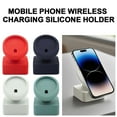 thumbnail image 3 of Safe Charger Stand Silicone Wireless Charging Holder Base Desktop Tablet Mount, 3 of 8