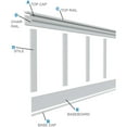 thumbnail image 2 of 5 1/2" Top Rail & 5 1/2" Bottom Rail Deluxe Wainscot Systems RailPak 8' Length, 2 of 2