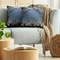 thumbnail image 5 of Ambesonne Victorian Throw Pillow Cover 2 Pack, Gothic Iron Ornament, 24", Dark Blue Grey, 5 of 5