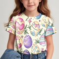 thumbnail image 2 of YABCSAZ Toddler Boy Girl Easter Shirt Summer Casual Loose T Shirts Crewneck Short Sleeve Bunny Outfits Kids Digger Eggs Hunt Tops Cotton Tee Top Blouses Size 5 T, 2 of 8