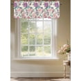 thumbnail image 6 of Kitchen Valances for Window, Retro Country Blossom Floral Light Filtering Rod Pocket Valance Curtain, Ombre Purple Pink Flower Short Curtains Window Topper for Bedroom Bathroom Living Room 54x18in, 6 of 8