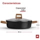 thumbnail image 3 of ULTRACHEF Arrocera Antiadherente Master Stone Tapadera de Vidrio Templado|Revestimiento de Piedra de Alemania 100% libre de PFOA, para estufa de inducci&oacute;n, gas o el&eacute;ctrica. Olla, 3 of 8