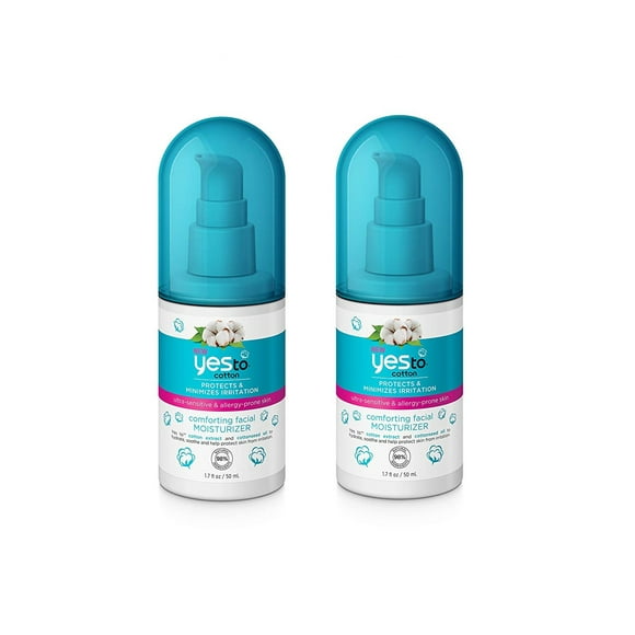 Yes To Cotton Protects and Minimizes Irriation for Ultra Sensitive and Allergy Prone Skin Comforting Facial Moisturizer, 1.7 Oz (Pack of 2)
