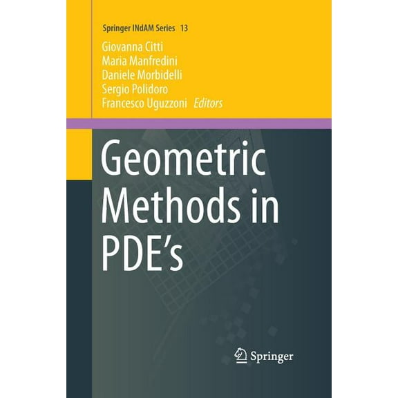 Springer Indam Geometric Methods in Pde's, Book 13, (Paperback)