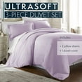 thumbnail image 2 of Hotel Luxury 3 Piece Duvet Cover Set 1500 Series Egyptian Quality Double Brushed Microfiber Bedding Collection, King, Lavender, 2 of 9