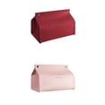 thumbnail image 1 of 2 cajas de pañuelos de piel sintética para cocina y oficina. rojo+rosa BLESIY Cubierta de papel de seda, 1 of 8