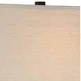 thumbnail image 4 of 360 Lighting Kory Industrial Table Lamps 26 1/2" High Set of 2 Dark Bronze Off-White Linen Rectangular Shade for Bedroom Living Room Nightstand Office, 4 of 9