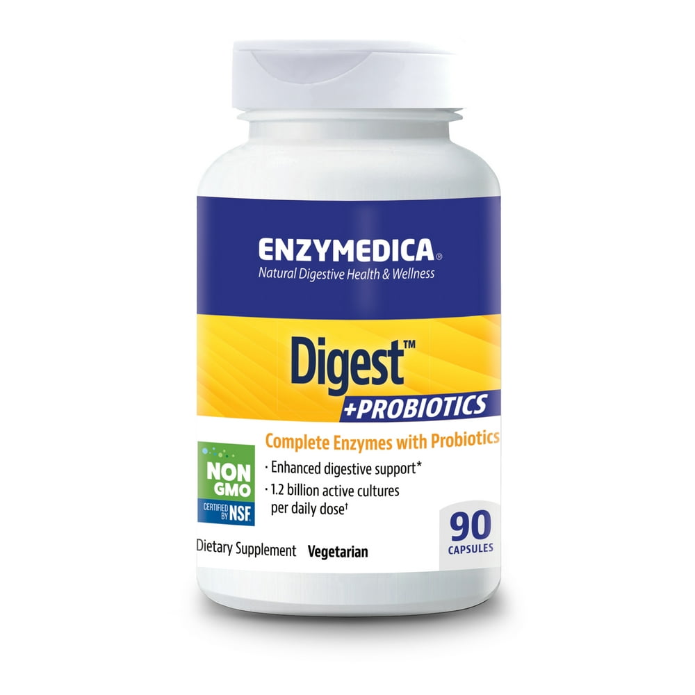 Enzymedica Digest + Probiotics, Enzyme Support for Healthy Digestion