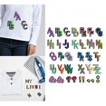 thumbnail image 1 of Parches de letras perfecl Apliques Coser en Parches a-Z Insignia de nombre bricolaje 62 piezas de colores, 1 of 8