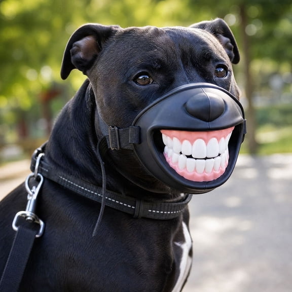 Halloween Dog Costume, Funny Dog Teeth Muzzle, Grinning Big Smile Pet Mask for Halloween Party Photo Shoot Costume Contest Trick or Treat