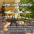 thumbnail image 7 of 2 Pack Saw Horses Folding Heavy Duty, 550 Pound Load Capacity of Portable Work Table, Toughbuilt Sawhorse with Fast Open Legs,  Sawhorse Brackets,  Woodworking Carpenter Tools(Yellow), 7 of 7