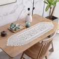 thumbnail image 1 of DEELLEEO Rectangular Lace Table Runner White Cotton Table Dresser for Dining Coffee Tea End Tables Doilies Cover Home Wedding Party Decor, 1 of 7