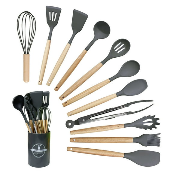 12-Piece Silicone Kitchen Utensils Set Nonstick Cooking Spoon And Baking Tools