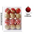 thumbnail image 3 of Fmbmuo 6cm Christmas Baubles Set Electroplated Plastic Balls Hand-Painted Xmas Tree Hanging Pendants for Holiday Party Decor 24pcs Christmas Decor,Multicolor, 3 of 5