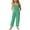Green, variant on Girls Casual Wide Leg Romper Polka Dot Print Square Collar Sleeveless with Front Pockets Stylish Loose Fit One Piece Jumpsuit Black 5 Years-6 Years