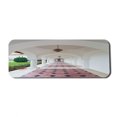 thumbnail image 1 of Travel Computer Mouse Pad, Dome Arched Colonnade Hallway at Sambata De Sus Monastery in Transylvania Romania, Rectangle Non-Slip Rubber Mousepad Large, 31" x 12", White Green, by Ambesonne, 1 of 2