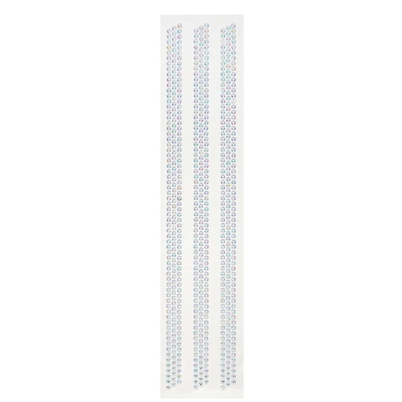 Recollections Iridescent Clear Rhinestone Borders, 12 Packs: 3 ct. (36 total)