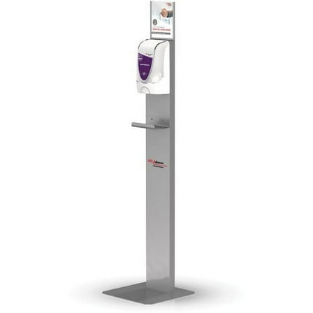 SC Johnson Hand Hygiene Touch-free Dispenser Stand Automatic - Touch-free, Sturdy, Durable, Wear Resistant, Tear Resistant - Silver - 1Each