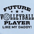 thumbnail image 2 of CafePress - Future Volleyball Player Like My Daddy Infant Body - Baby Light Bodysuit, Size Newborn - 24 Months, 2 of 4